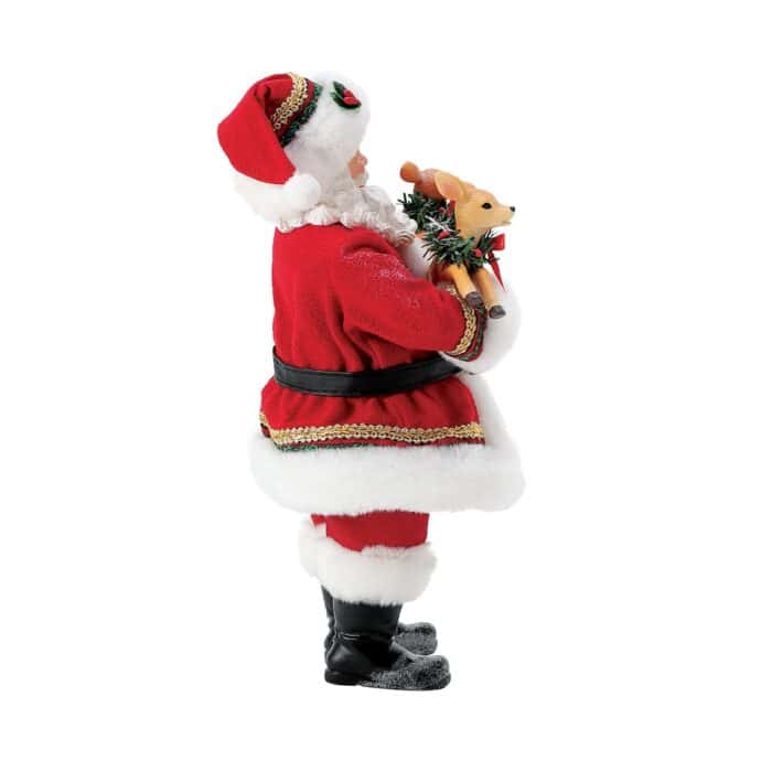 Double Deer Santa Figurine Side Two