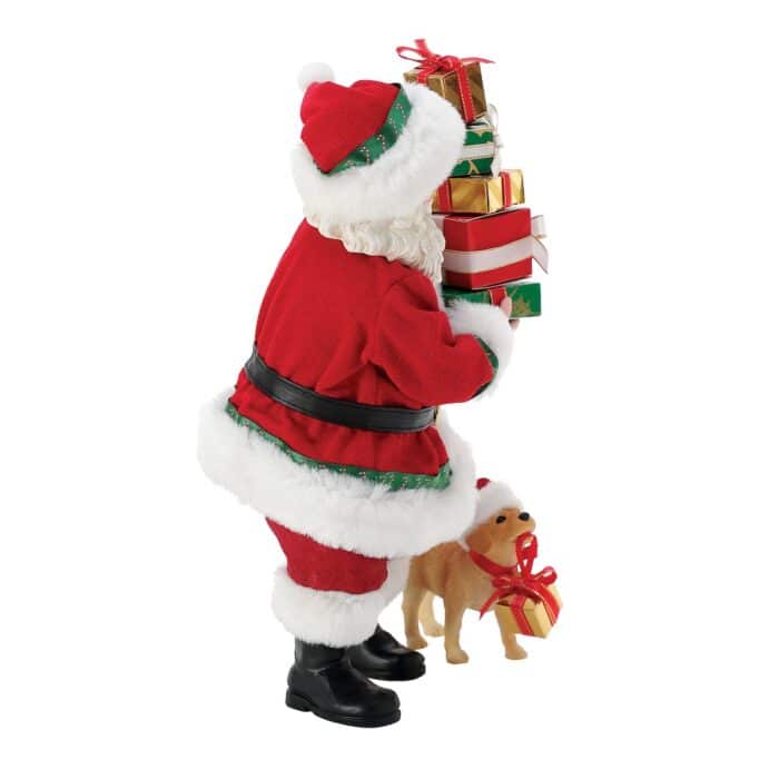 Furry Helper Santa Figurine Side