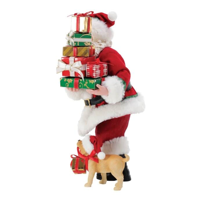 Furry Helper Santa Figurine Side Two
