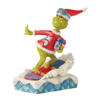 Grinch Snowboarding By Jim Shore