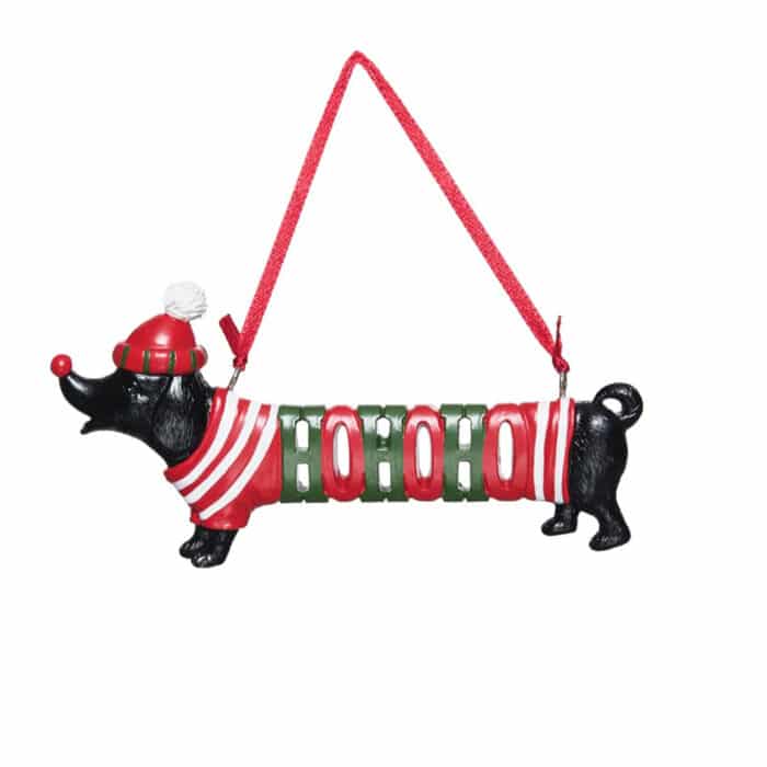 Ho Ho Ho Dog Ornament