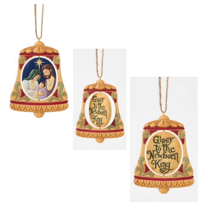Holy Family Rotating Bell Ornament by Jim Shore