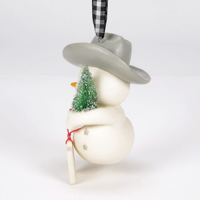 Merry Christmas Yall Snowpinion Ornament Side
