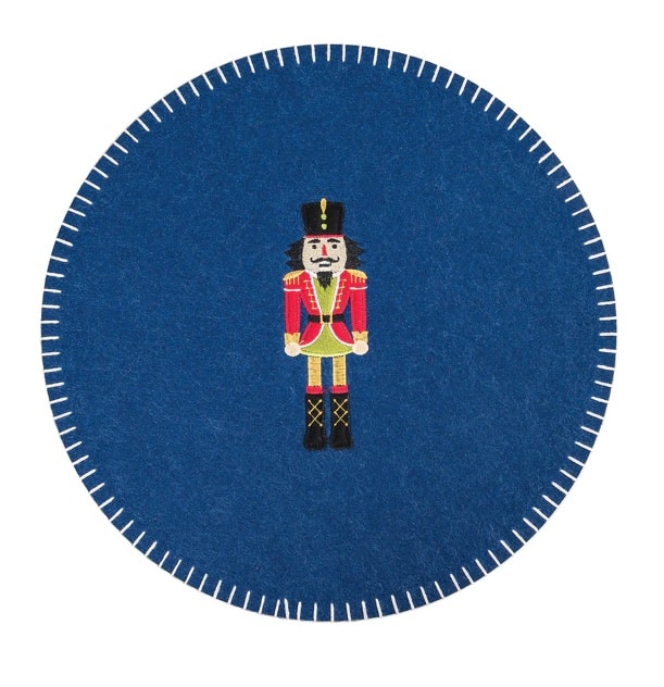 Nutcracker Solider Felt Placemat Round