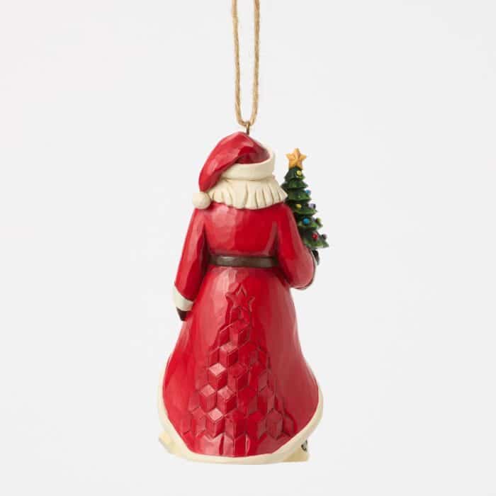 Santa Vintage Look Ornament by Jim Shore Back