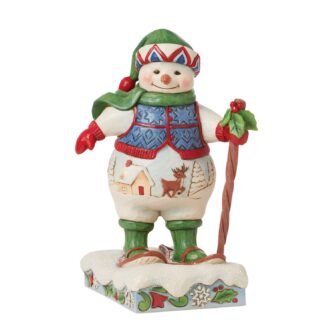 Snowman Snowshoeing Winter Figurine By Jim Shore