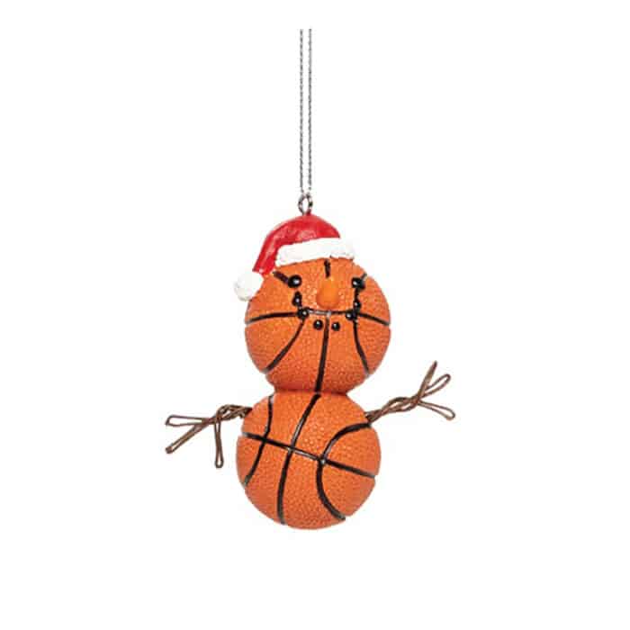 Snowman Sport Ball Ornament Basketball