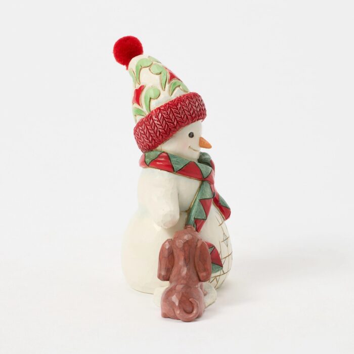 Snowman with Playful Puppy Figurine by Jim Shore Side Two