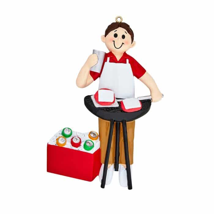 Bbq Guy with Grill Ornament
