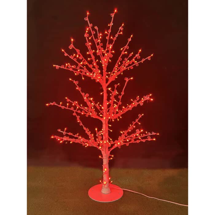 Crystal Diamond Rgb Tree Tall Red