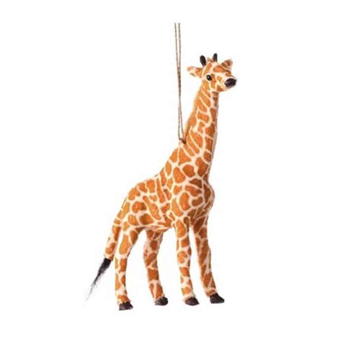 Faux Fur Giraffe Ornament