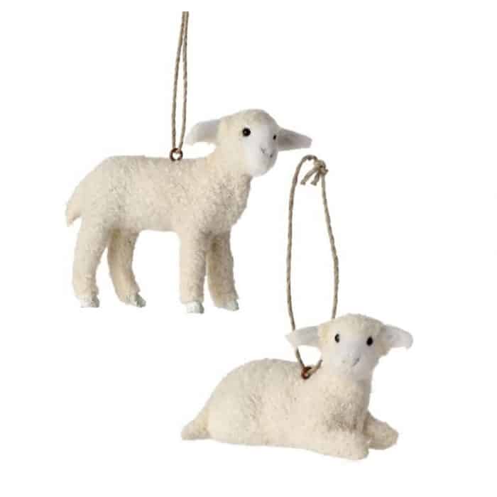 Faux Fur Lamb Ornament