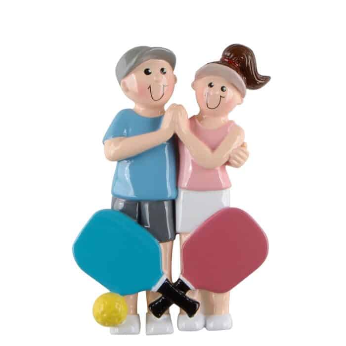in Love Pickleball Couple Ornament Personalize