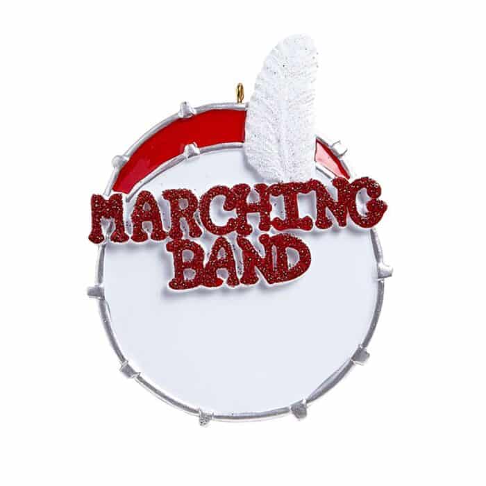 Marching Band Drum Ornament Personalize