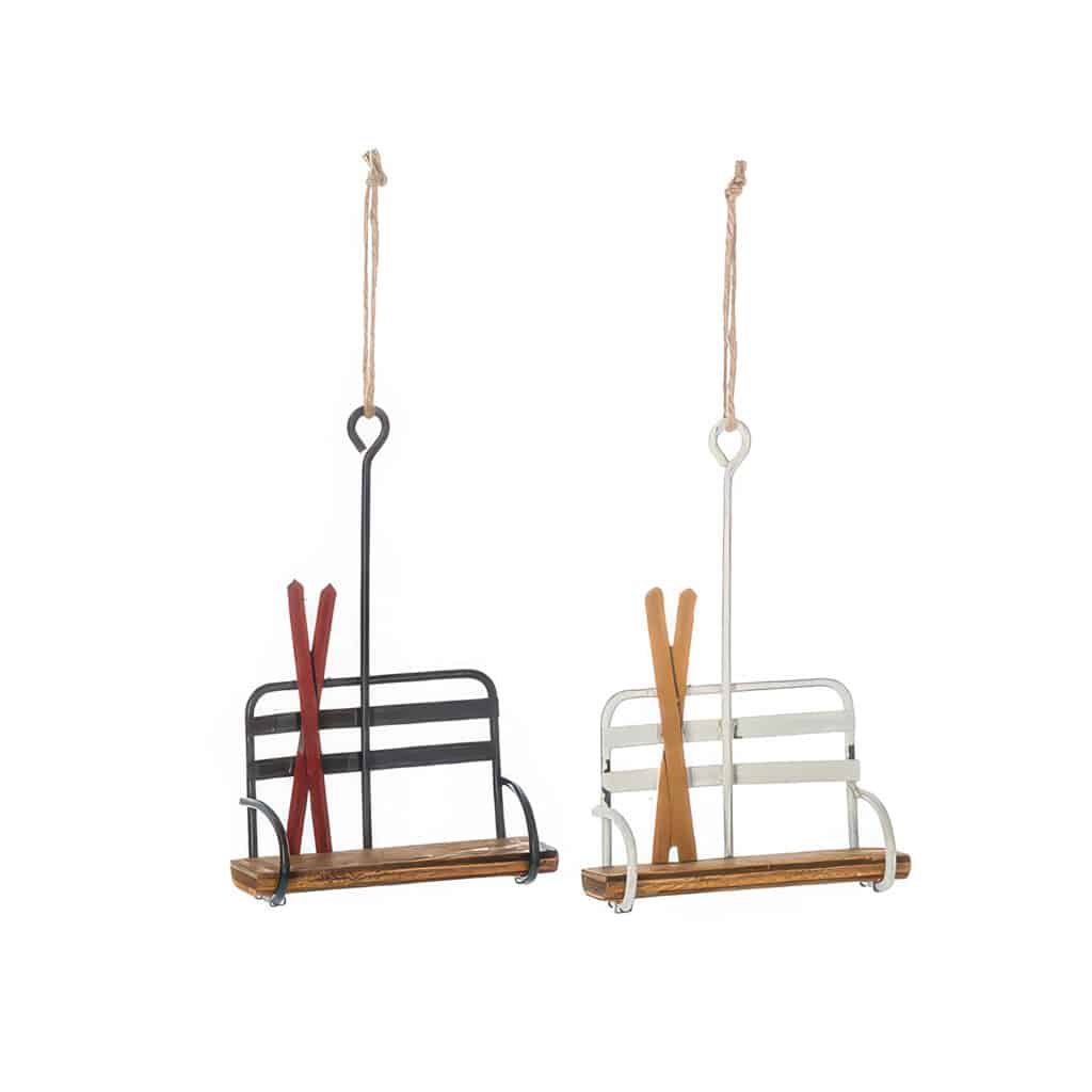 Metal Ski Chair Lift Ornament