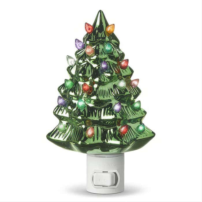 Vintage Metallic Tree Night Light