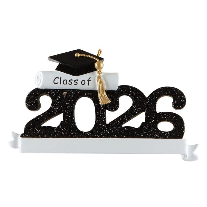 Class of 2026 Ornament Personalized Black