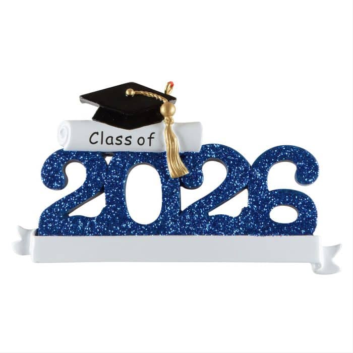 Class of 2026 Ornament Personalized Blue