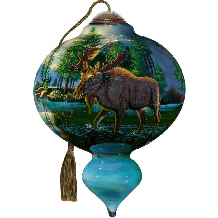 Majestic River Moose Neqwa Art® Ornament