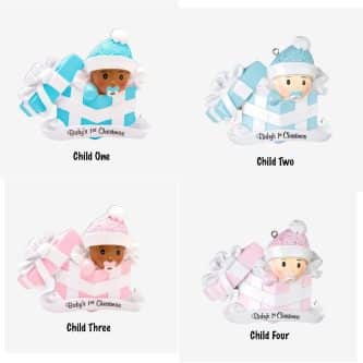 Baby Gift First Christmas Ornament Personalized