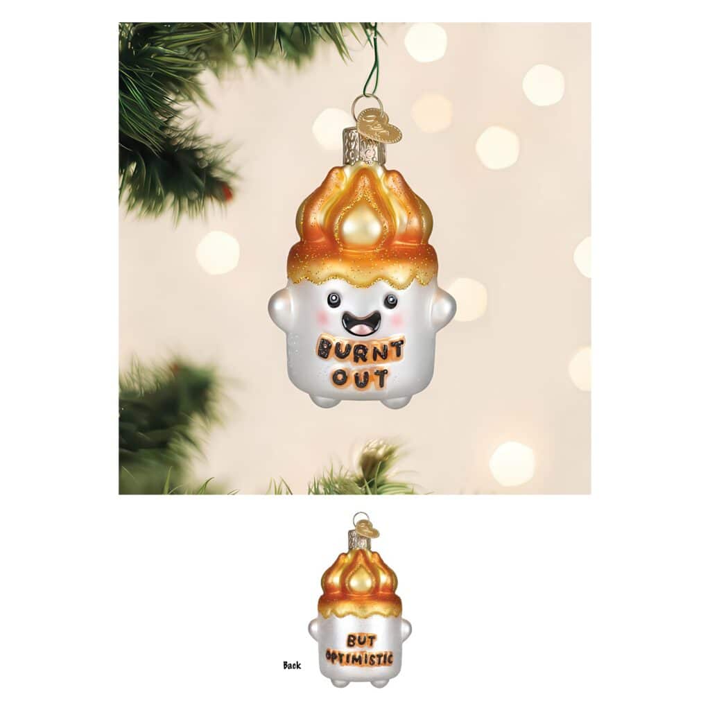 Burnt out Marshmallow Ornament by Old World Christmas