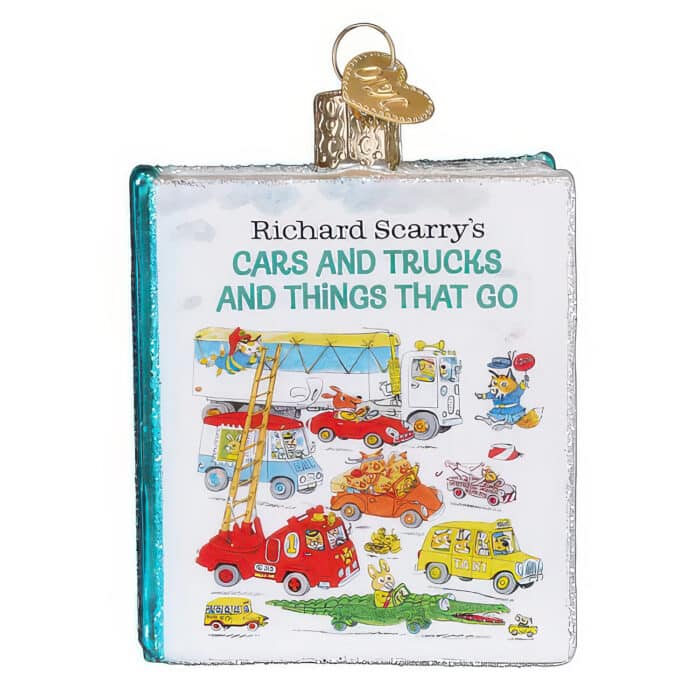 Cars Trucks Things That Go Book Ornament by Old World Christmas Front