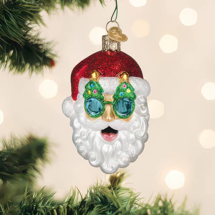 Christmas Tree Shades Santa Ornament by Old World Christmas