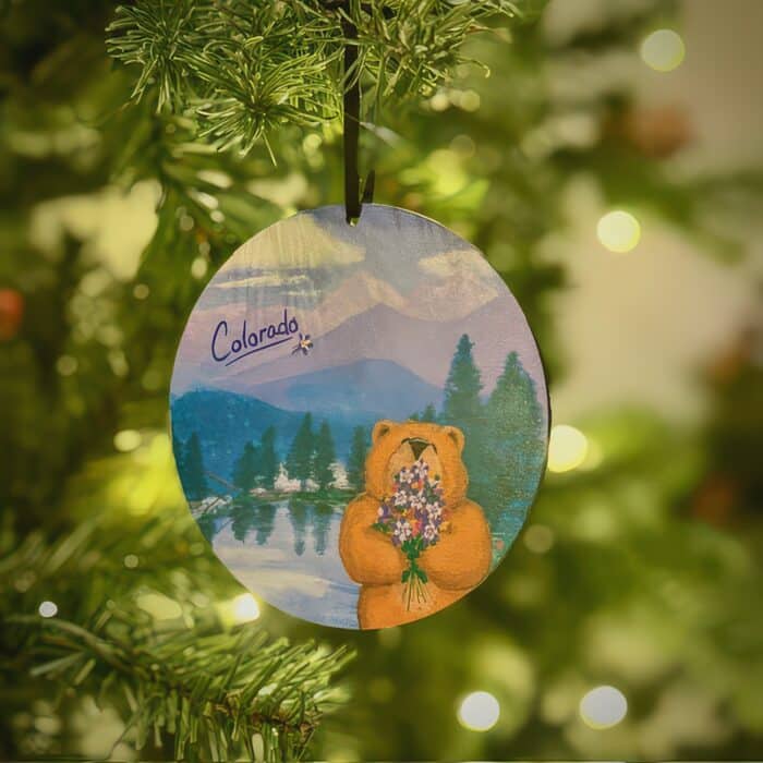 Colorado Bear Ornament by Cindy Dewolfe