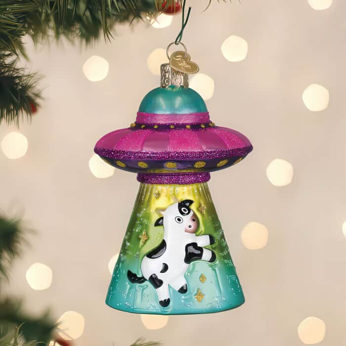 Cow Abduction Ornament by Old World Christmas