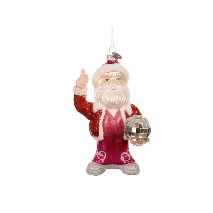 Disco Mirror Ball Santa