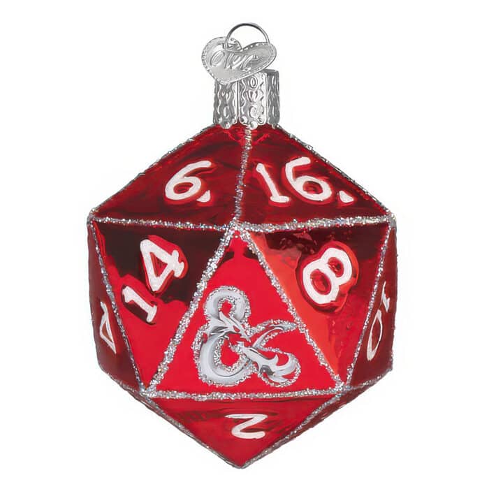 Dungeons Dragons D20 Dice Ornament by Old World Christmas Front