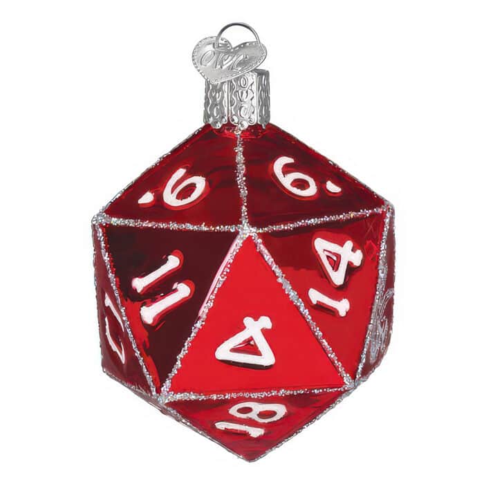 Dungeons Dragons D20 Dice Ornament by Old World Christmas Side