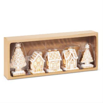 Gingerbread Village Lit Set