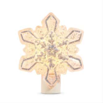 Glittered Snowflake Night Light