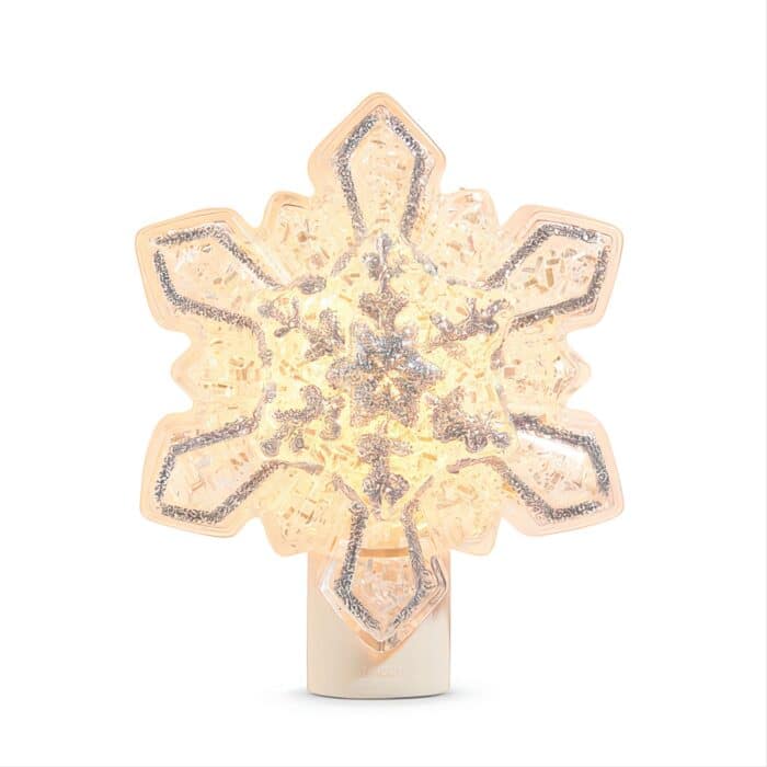 Glittered Snowflake Night Light
