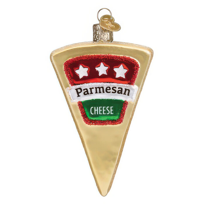 Parmesan Cheese Wedge Ornament by Old World Christmas Front