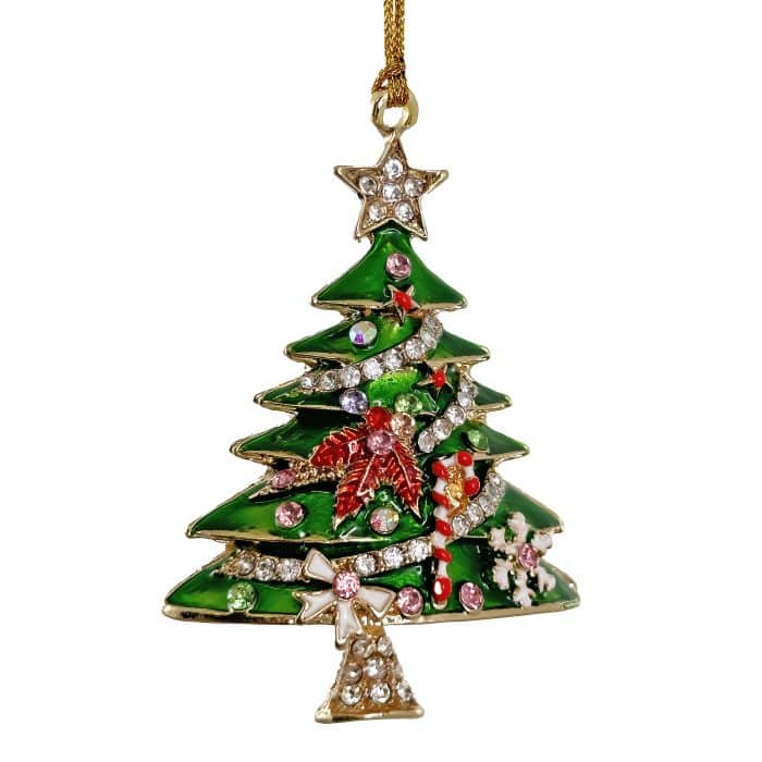 Rhinestone Decorated Tree Ornament