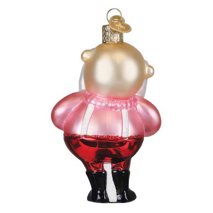 Santa in Suspenders Ornament by Old World Christmas Back