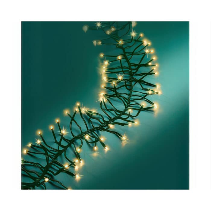 Twinkle Soft Gold Cluster Light Set LED Close Up