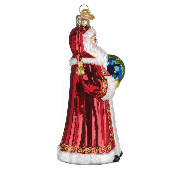 World Peace Santa Ornament by Old World Christmas Side