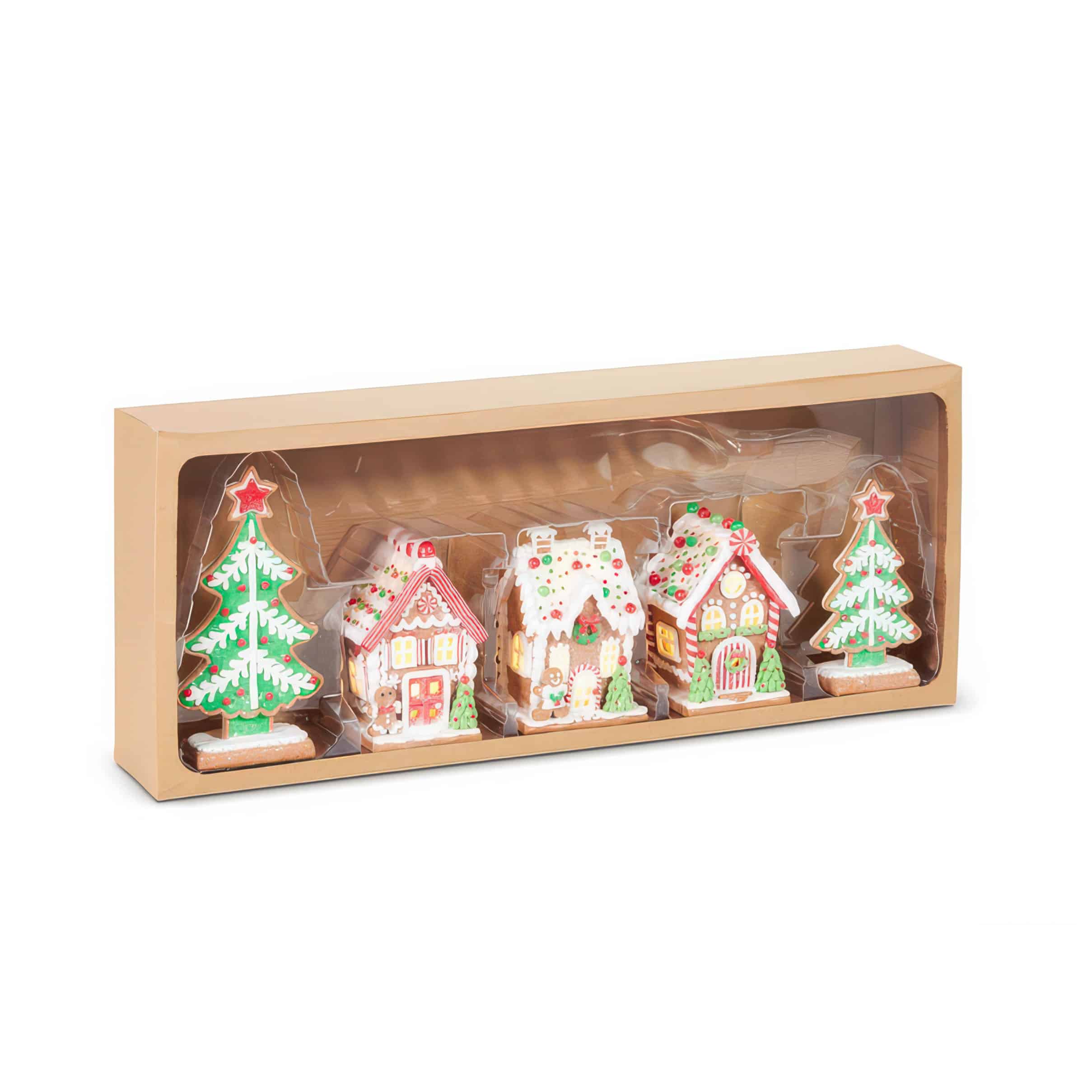 Gingerbread Village Lit Set