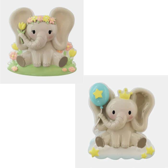 Baby Elephant First Christmas Ornament Personalized