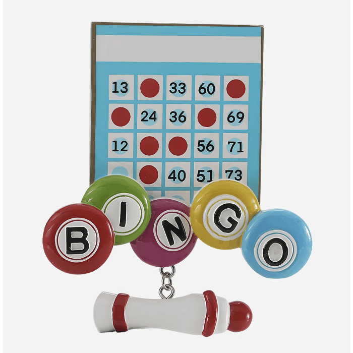 Bingo Card and Dauber Ornament Personalize
