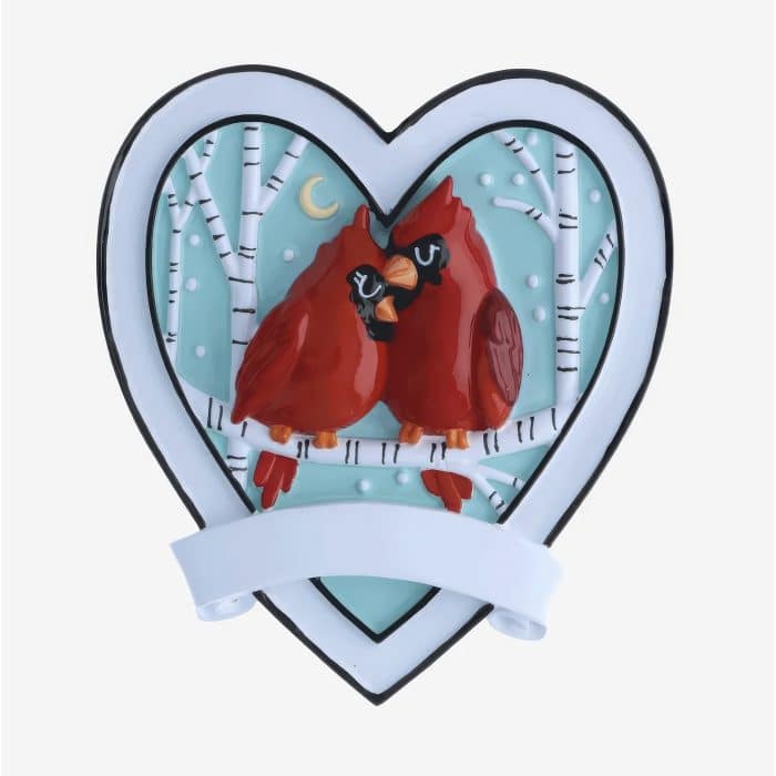 Cardinal Couple Ornament Personalize