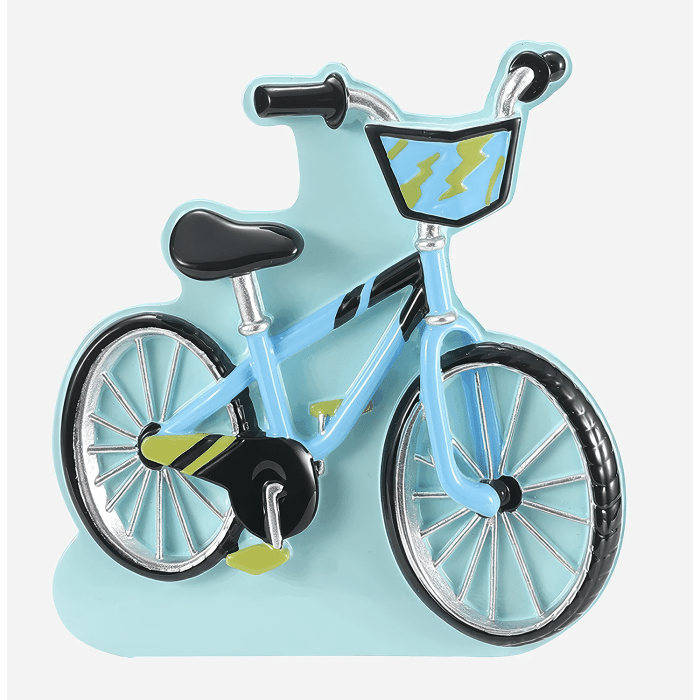 Childs First Bicycle Ornament Blue