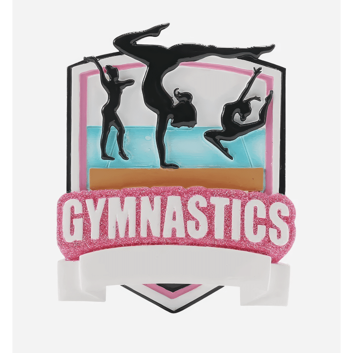 Gymnastics Shield Ornament Personalize