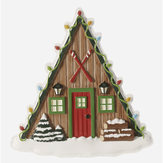 Holiday Ski Lodge Ornament Personalize