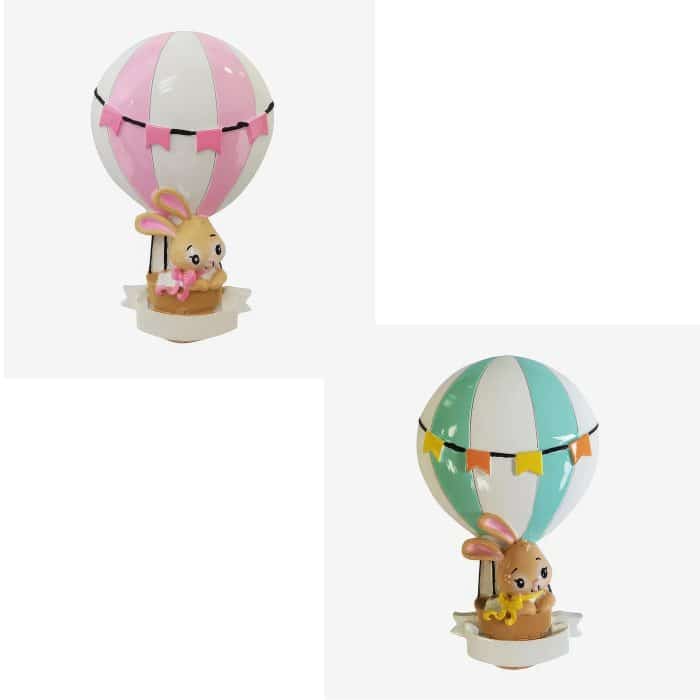 Hot Air Balloon Bunny Ornament Personalized