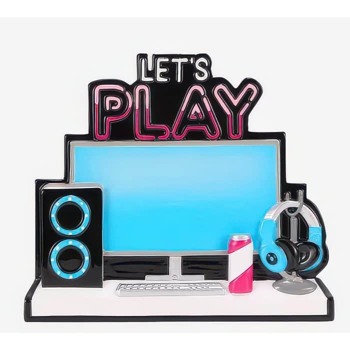 Lets Play Gaming Computer Ornament Personalize