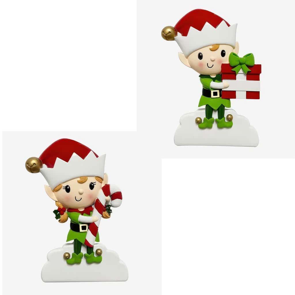 Little Elf Christmas Ornament Personalized